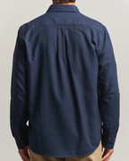 Les Deux Soft Flannel Overshirt Navy