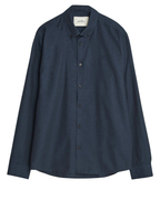Les Deux Soft Flannel Overshirt Navy