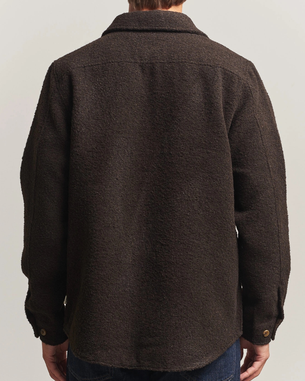 Les Deux Bouclé Overshirt Brown
