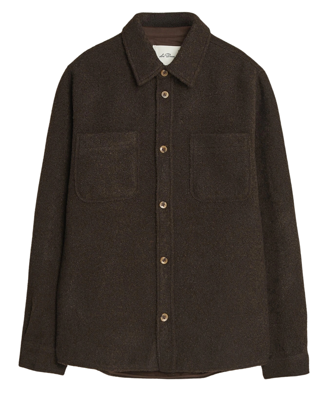 Les Deux Bouclé Overshirt Brown