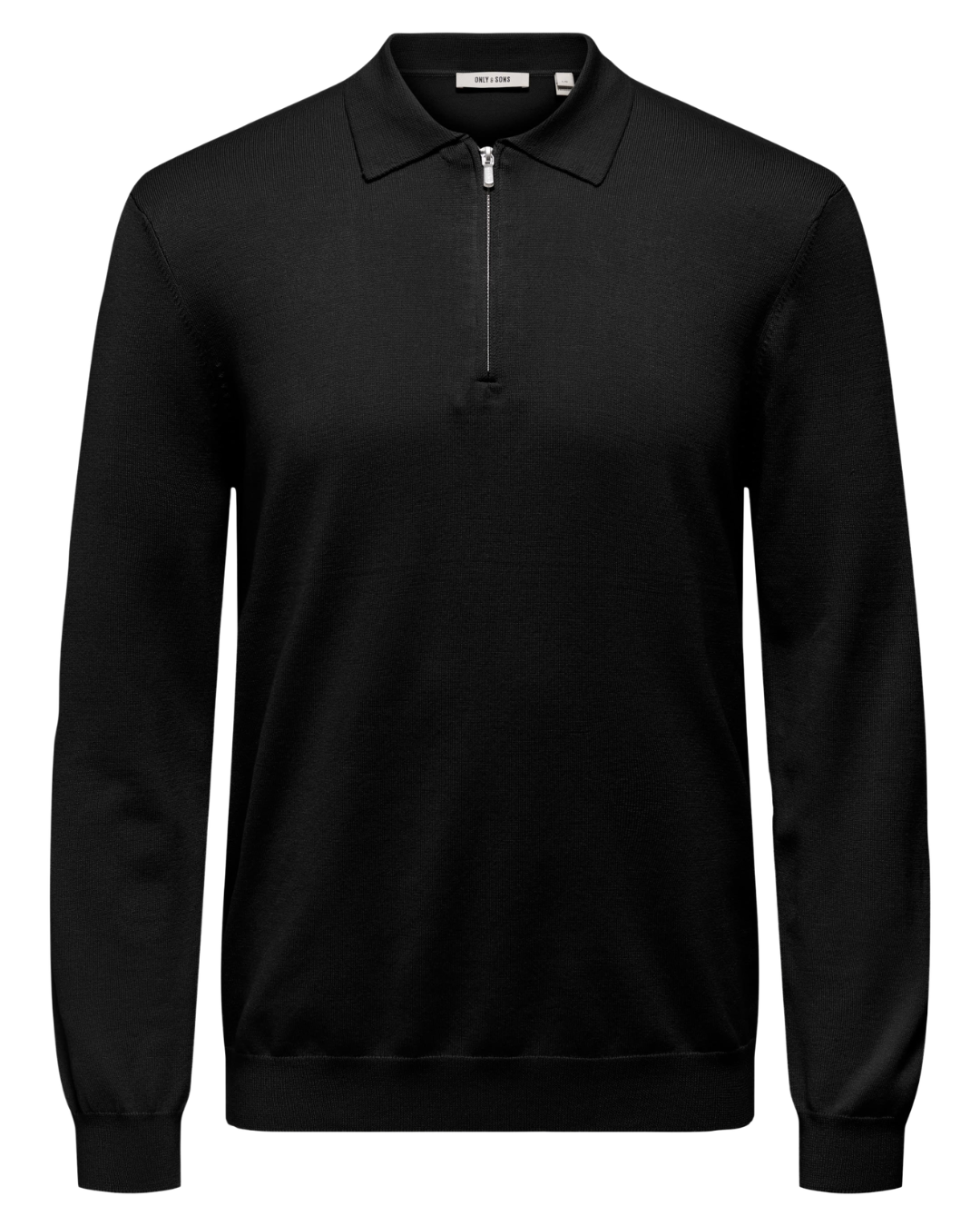 Only & Sons Onswyler Half Zip Polo Knit Black