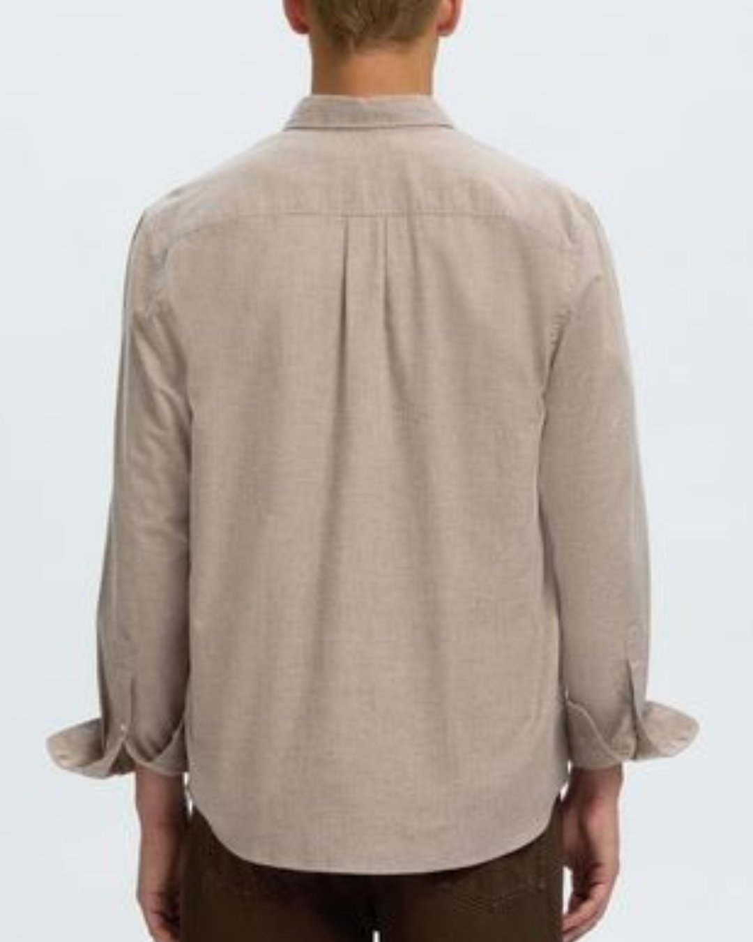 Selected Slmcole-Jay Reg Melange Ls Shirt No Beige