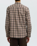 Selected Slmcole-Jay Reg Melange Ls Shirt No Brown Pattern