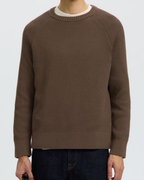 Selected Slmbraun Knit Rlx Rib Crew Neck Noo Brown