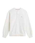 Tommy Hilfiger Reg Essential Fleece Henley Off White