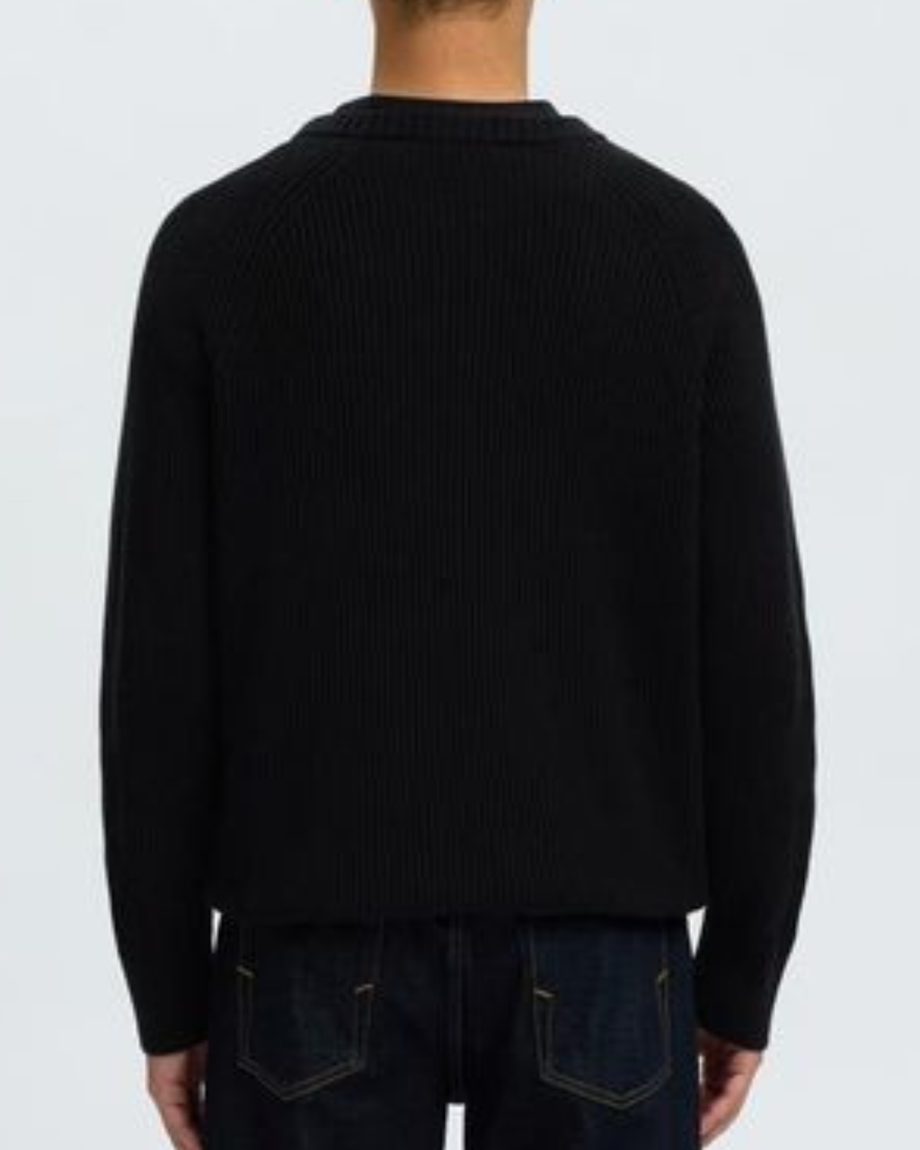 Selected Slmbraun Knit Rlx Rib Crew Neck Noo Black
