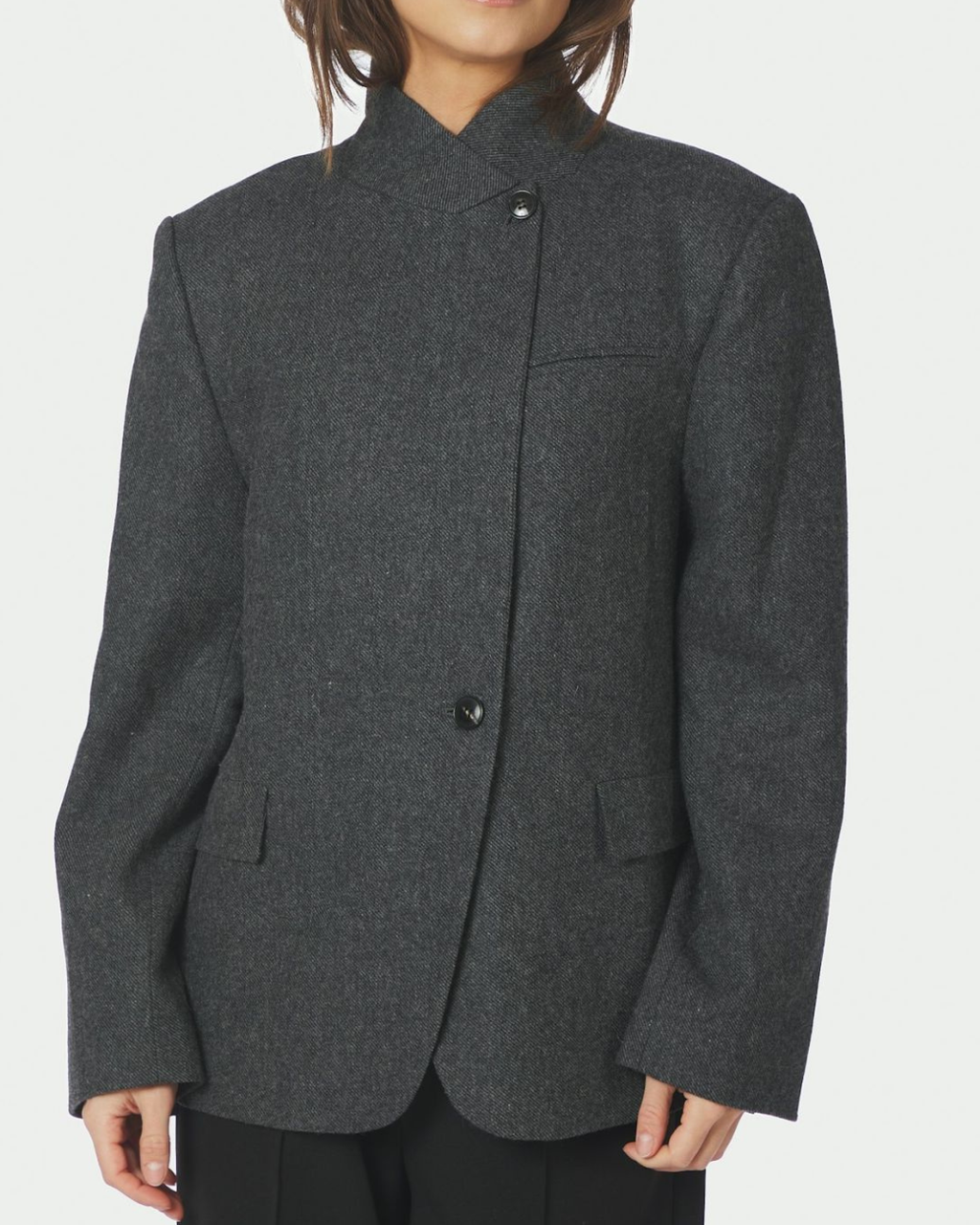 Neo Noir Nerine Structure Twill Blazer Antracit