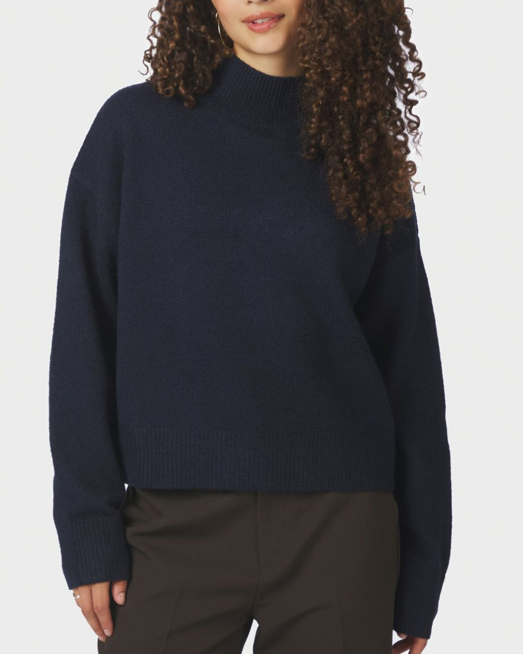 Neo Noir Paulina Knit Blouse Navy