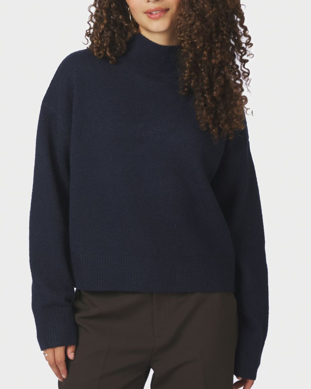Neo Noir Paulina Knit Blouse Navy