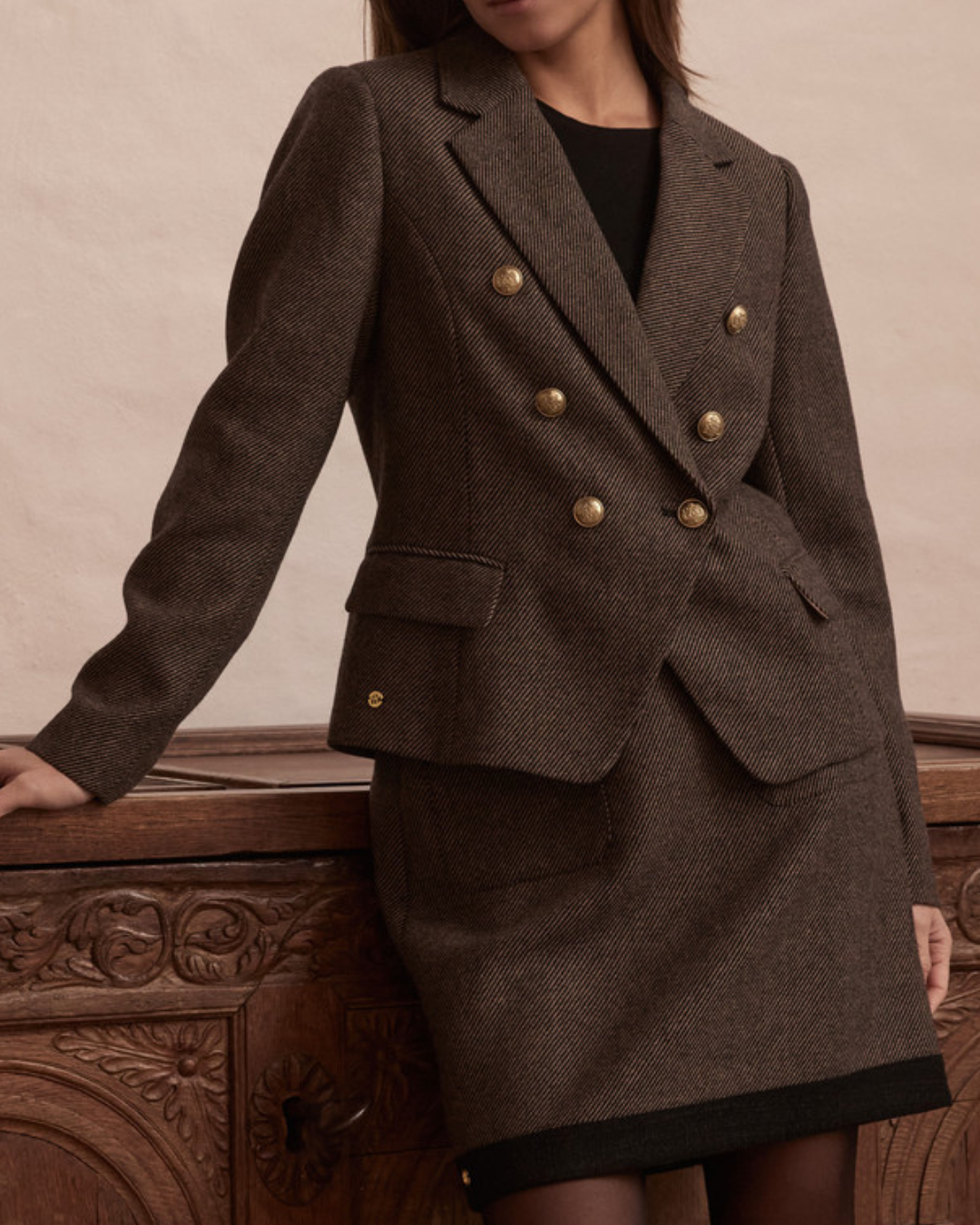 PBO 1509 Crombie Blazer Black/Beige