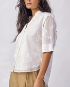 Co'Couture Vivian S/S Blouse Creme