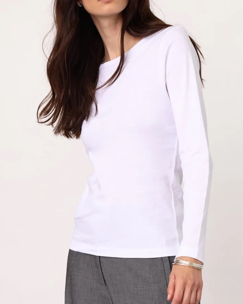 Co'Couture Granny LS Tee White