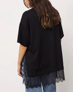 Co'Couture Larson Mix Lace Tee Black