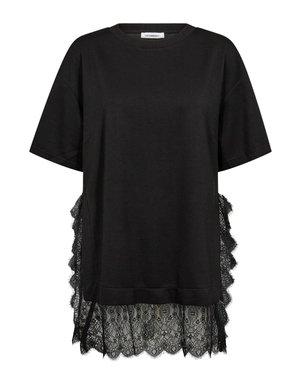 Co'Couture Larson Mix Lace Tee Black