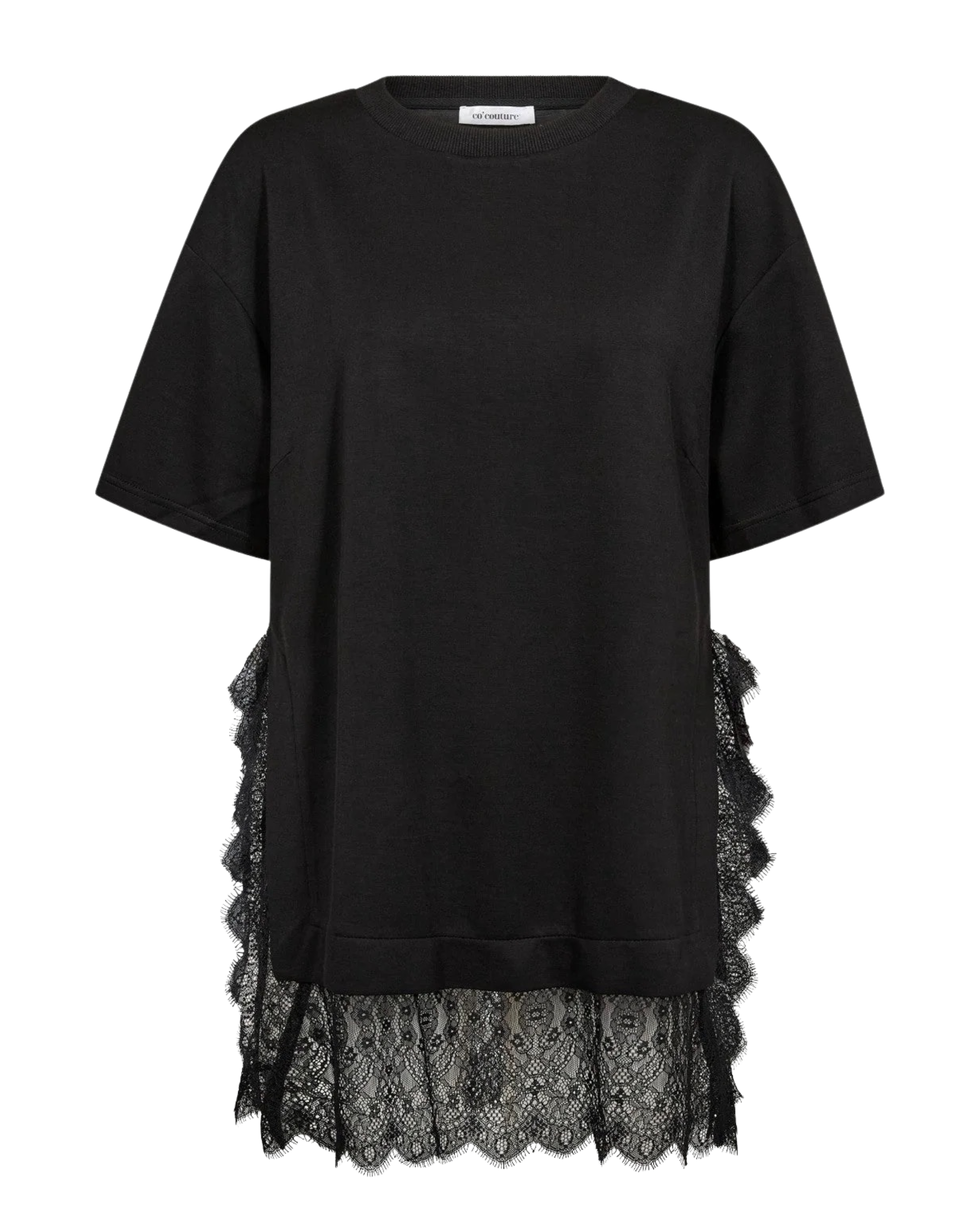 Co'Couture Larson Mix Lace Tee Black