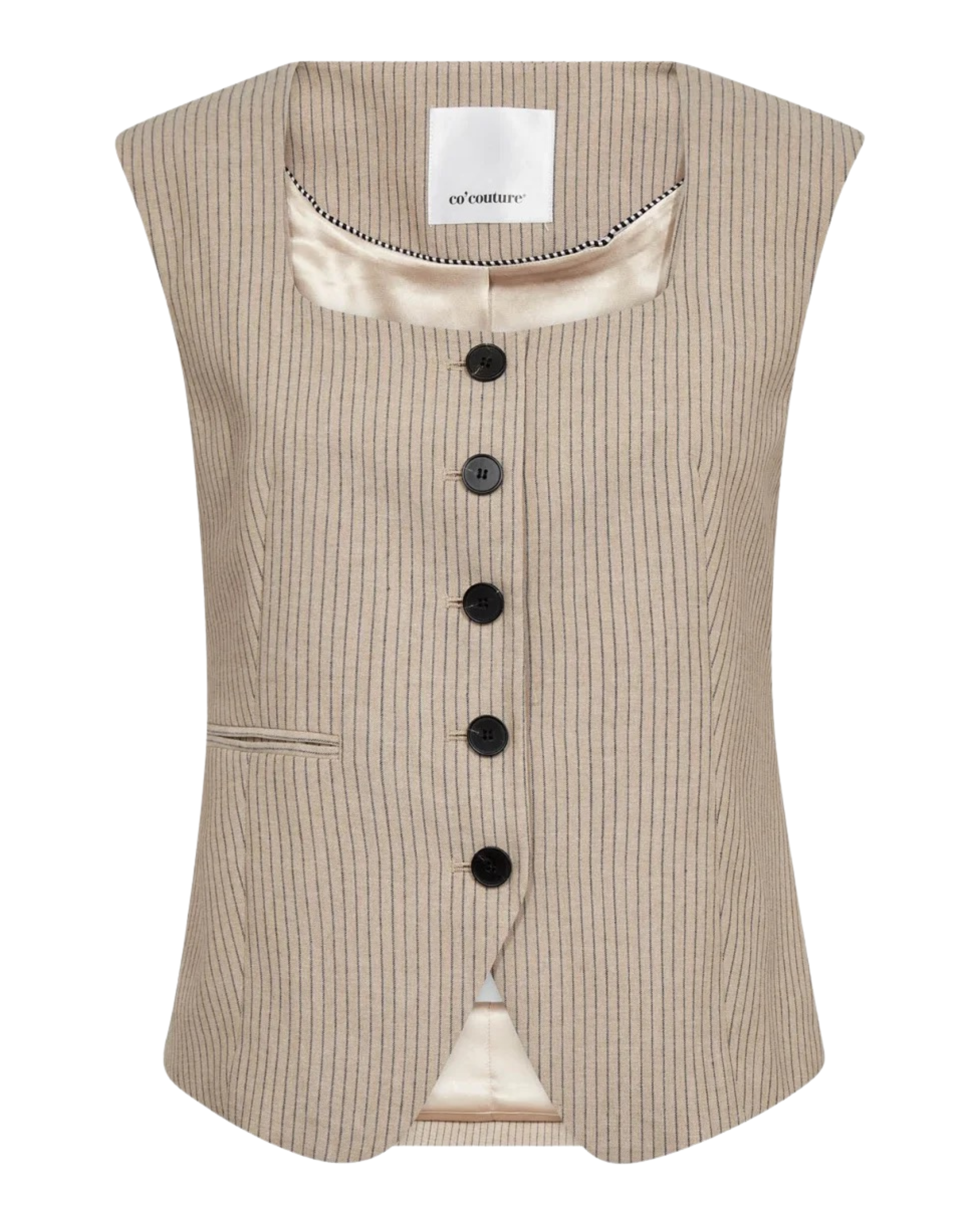 Co'Couture Nadine Fitted Vest Beige