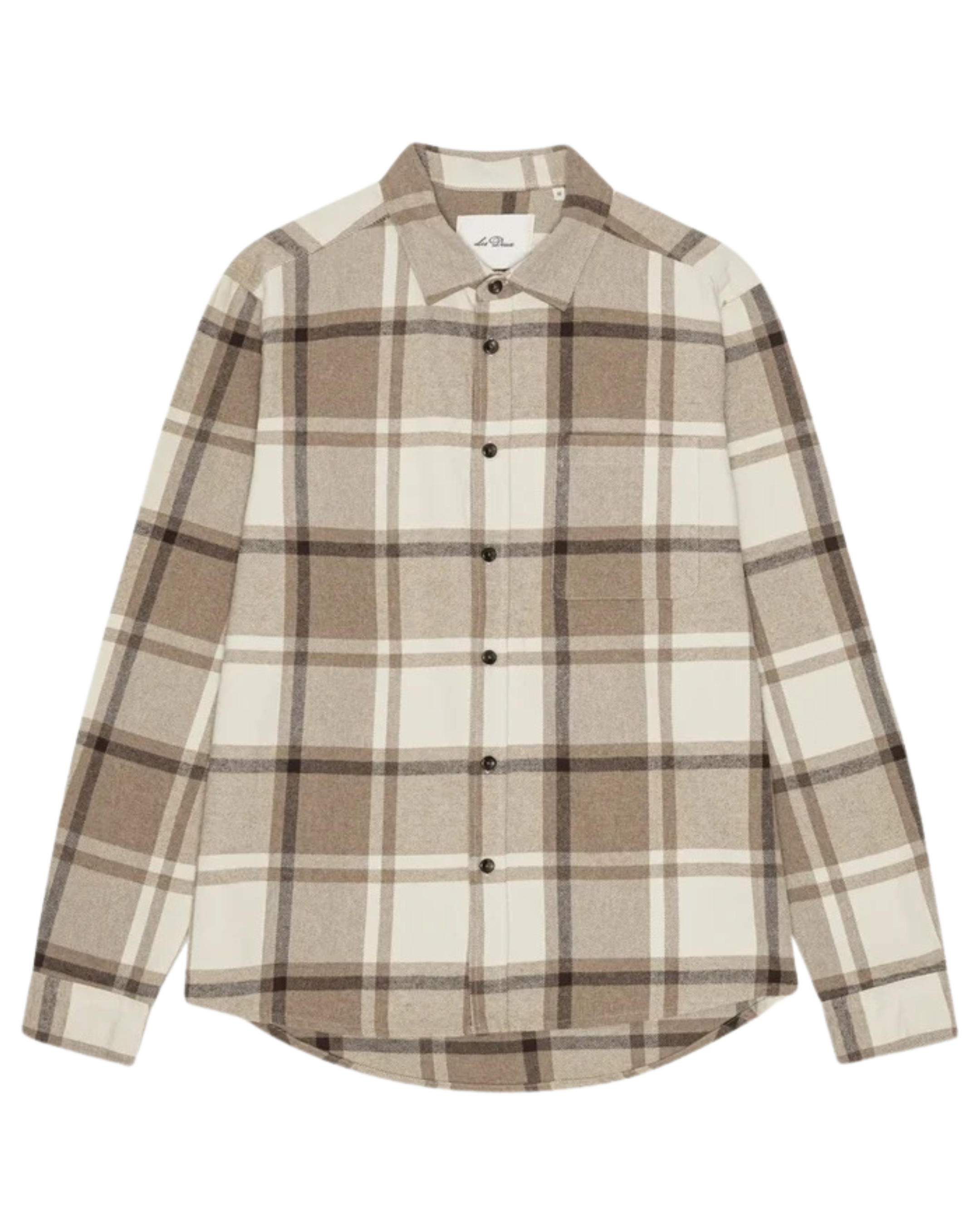 Les Deux Check Flannel Shirt Beige