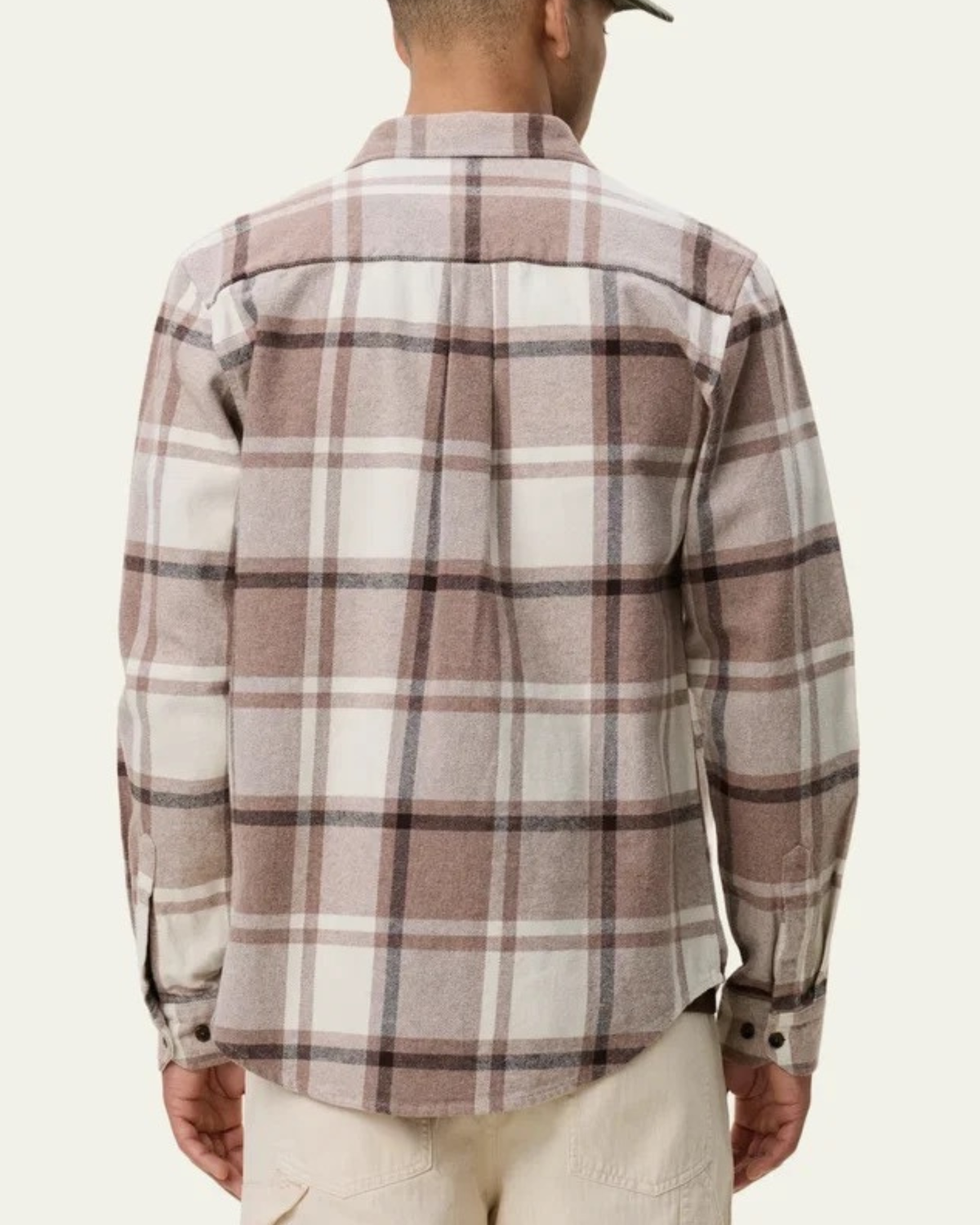 Les Deux Check Flannel Shirt Beige