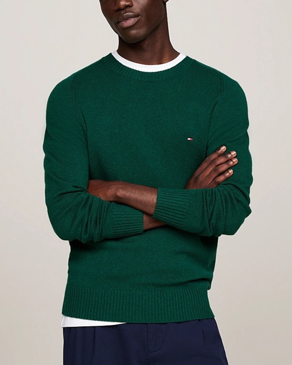 Tommy Hilfiger Lambswool Crew Neck Green
