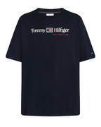 Tommy Hilfiger Brand Love Stack T-Shirt Navy Blue