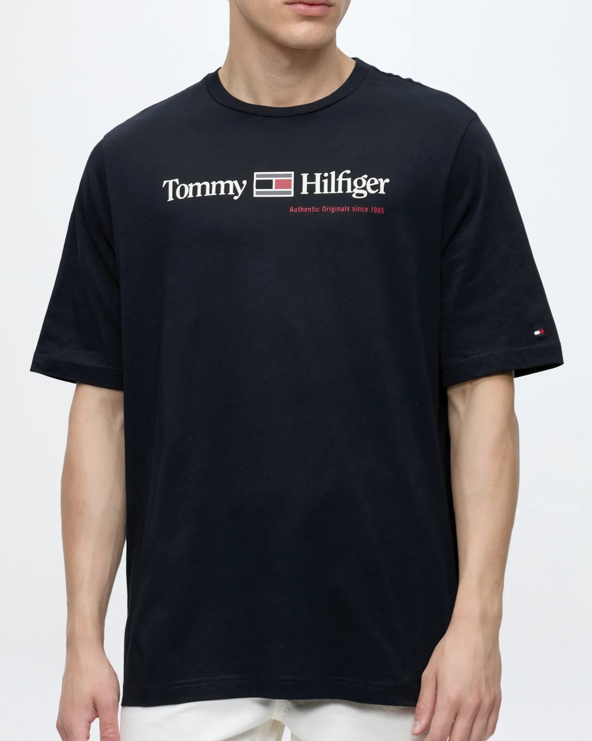 Tommy Hilfiger Brand Love Stack T-Shirt Navy Blue