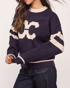 Co'Couture Row Coco Logo Knit Navy