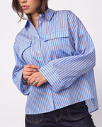 Co'Couture Anica LS Shirt Blue