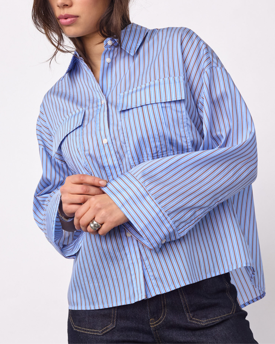 Co'Couture Anica LS Shirt Blue