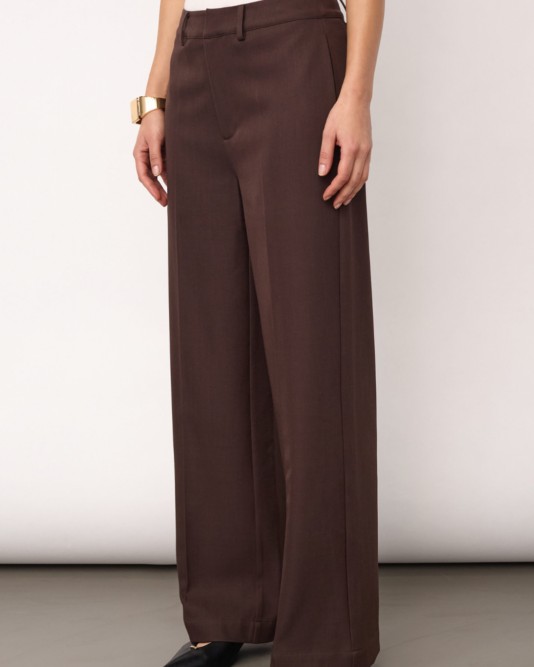 Co'Couture Luna Wide Pant Dark Brown