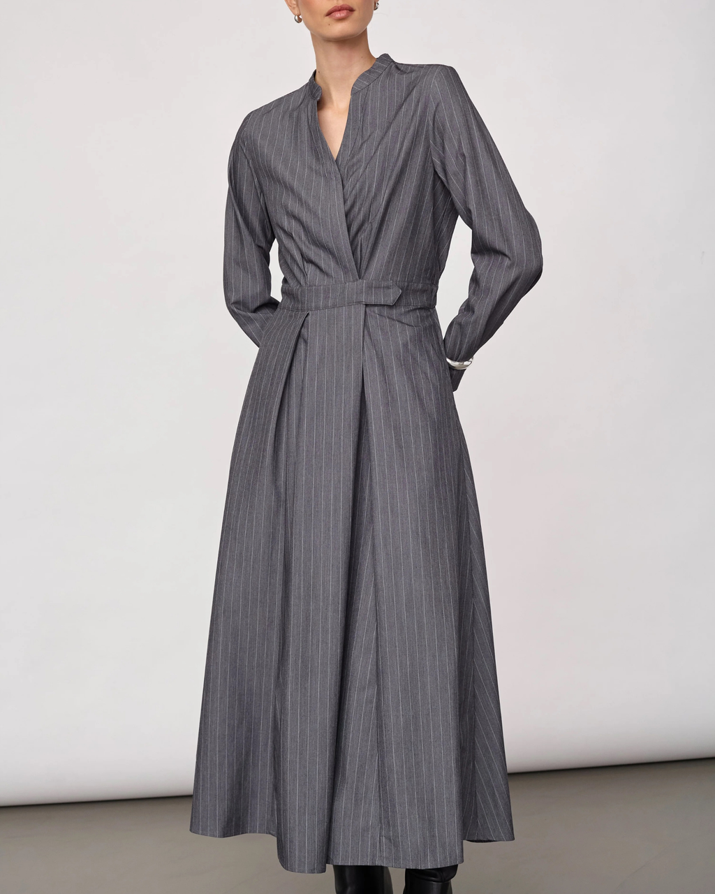 Co'Couture Lyvia Maxi Wrap Dress Mid Grey