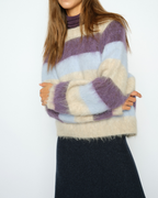 Mos Mosh Suvi Stripe Knit Sweet Grape