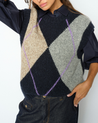 Mos Mosh Jennine Knit Vest Salute Navy