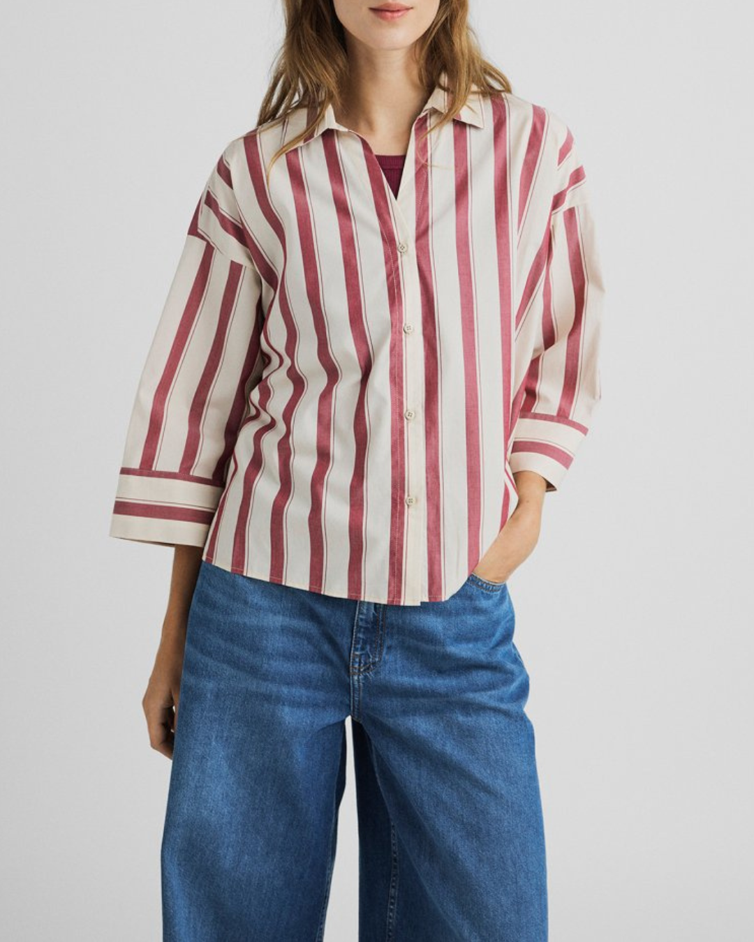 MSCH Copenhagen Susana Selmina 3/4 Shirt Rhododendron