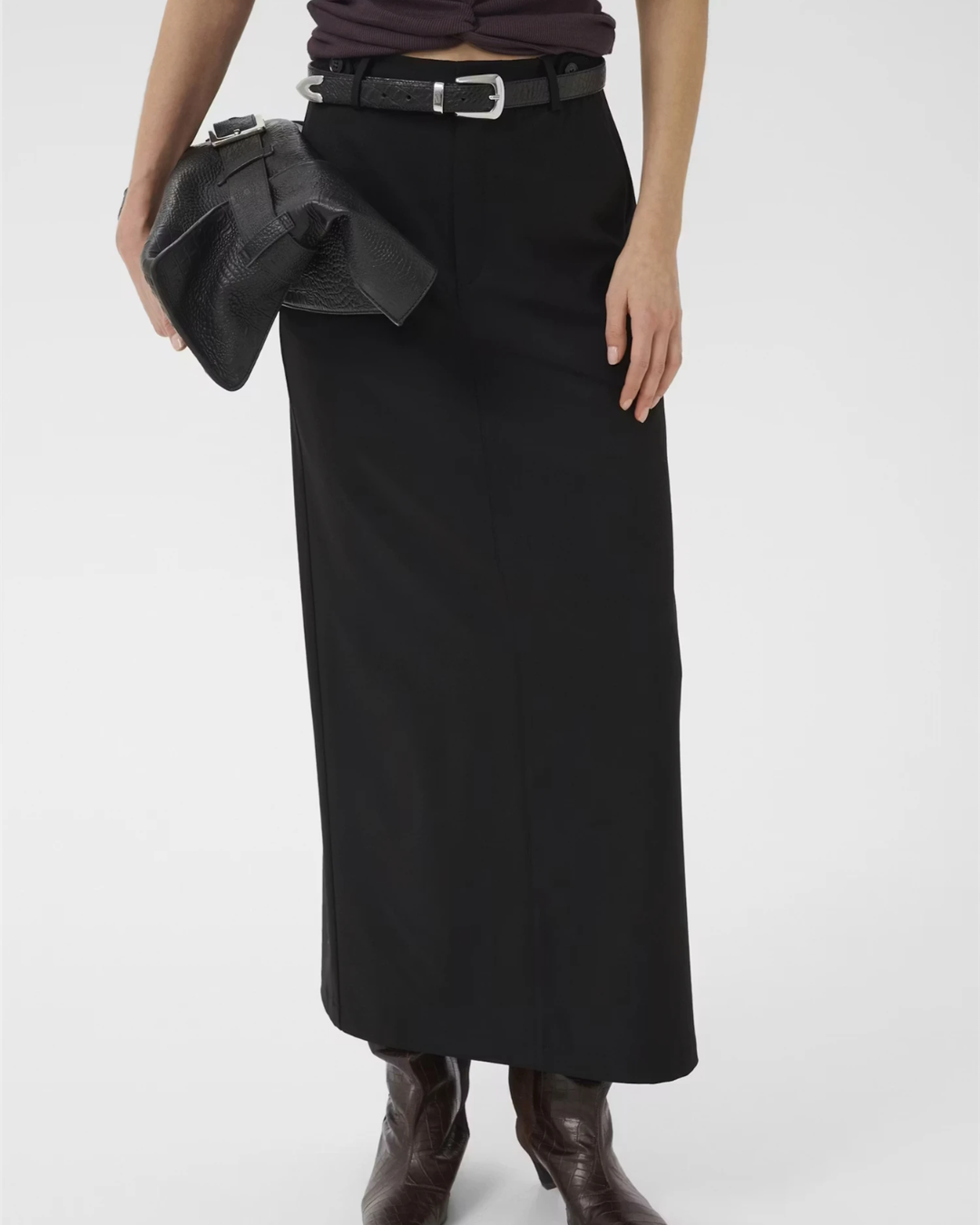 Gestuz Paula HW Pencil Skirt Black