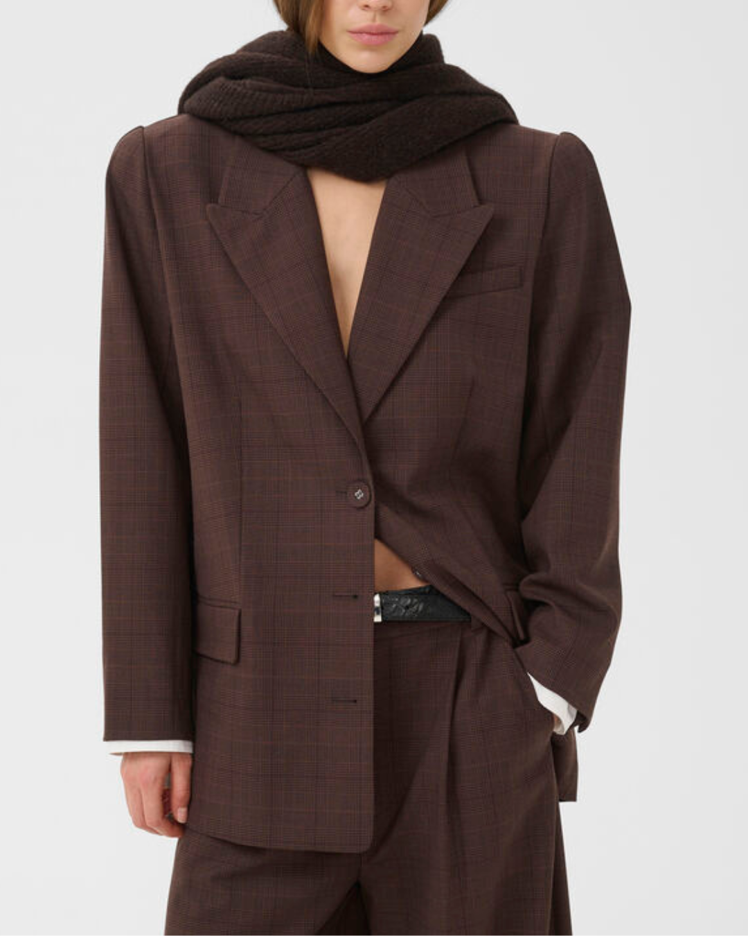 Gestuz Lavana Blazer Brown Check