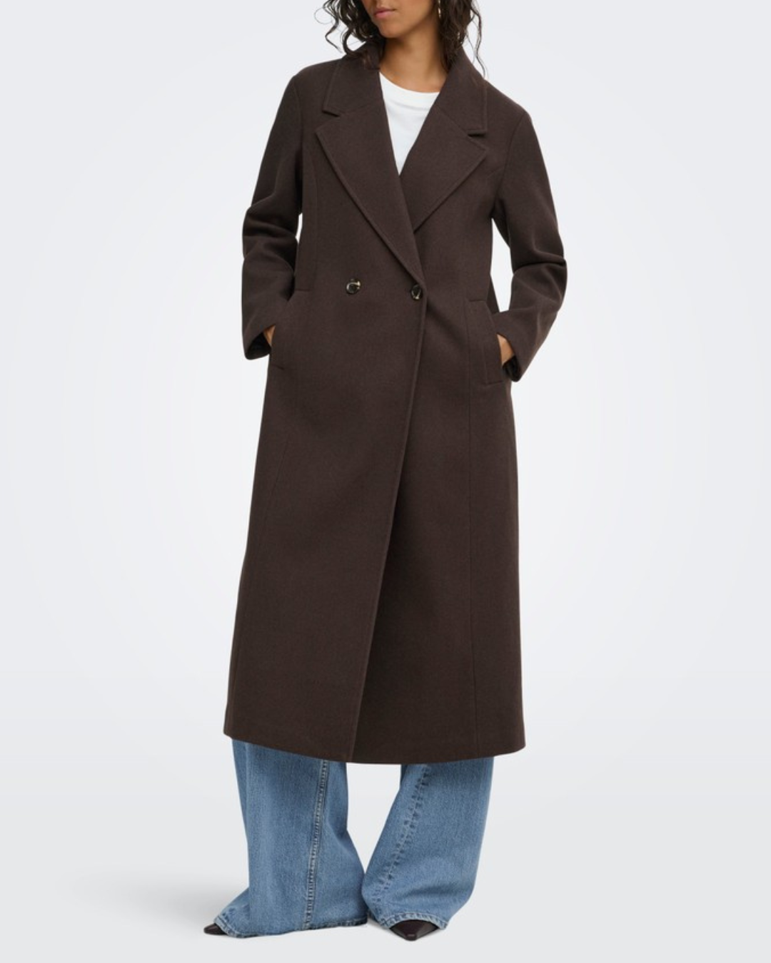 JDY Viola Life X-Long Coat Chocolate Torte