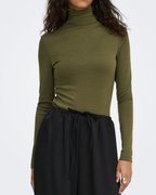 JDY Tallis L/S Thunnel Neck Top Dark Olive