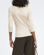 JDY MALLI 3/4 Boatneck Top JRS NOOS Birch