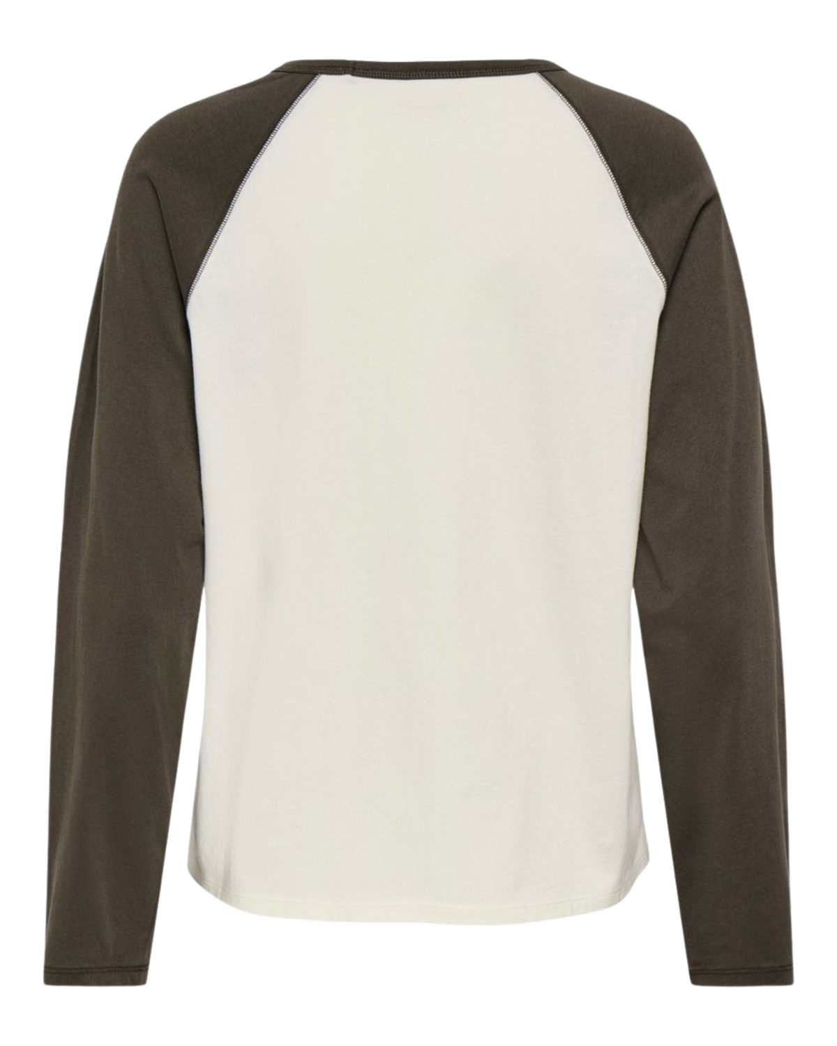 JDY Jeanett L/S Raglan Contrast Top Antique White/ Black Olive