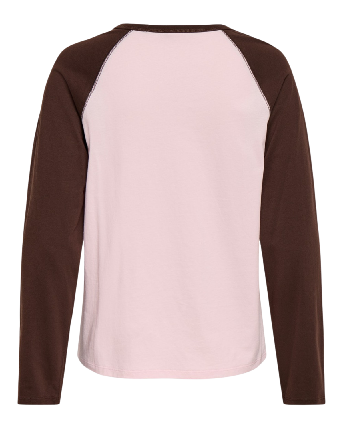 JDY Jeanet LS Raglan Contrast Top Chalk Pink/ Coffee Bean