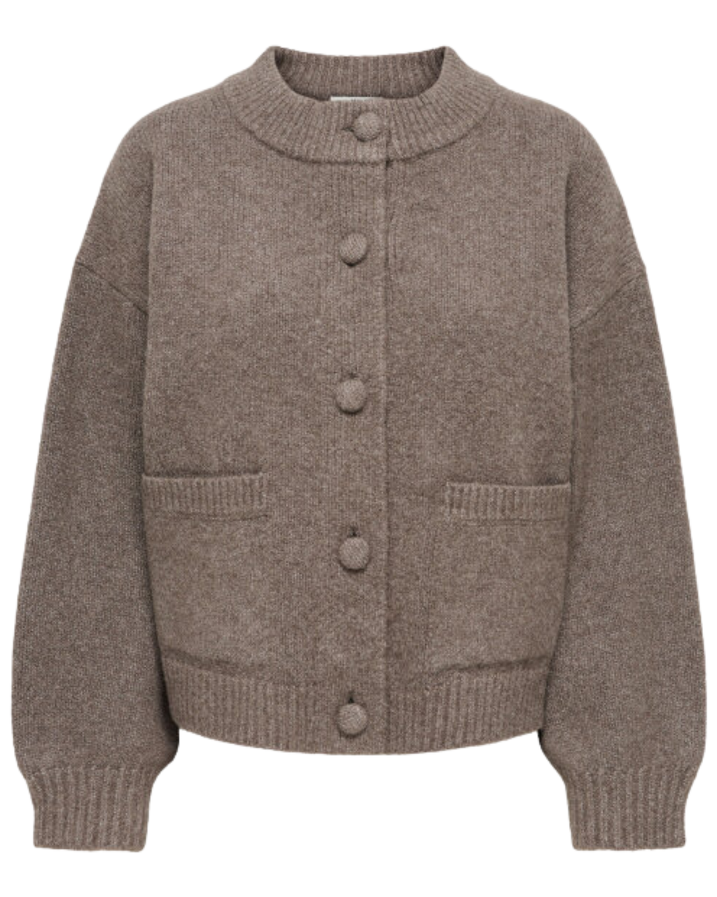 JDY Kimie Life L/S On Jacket Cardigan Mulch Melange
