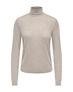 JDY Keya L/S Roll Neck Pullover Knit Simply Taupe