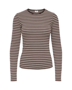 JDY Bali L/S O-Neck Top Mulch/Pink Nectar