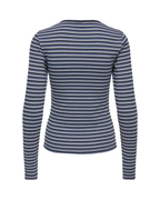 JDY Bali L/S O-Neck Top Sky Captain/Blue
