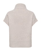 JDY Lea 2Way Zip Vest Knit Natural Melange