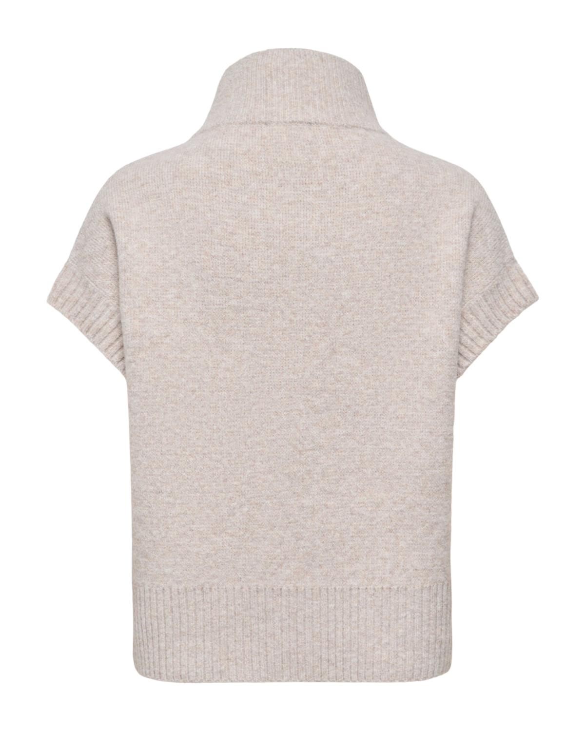 JDY Lea 2Way Zip Vest Knit Natural Melange