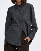 JDY Lou L/S Shoulderpad Shirt Ebony/Black