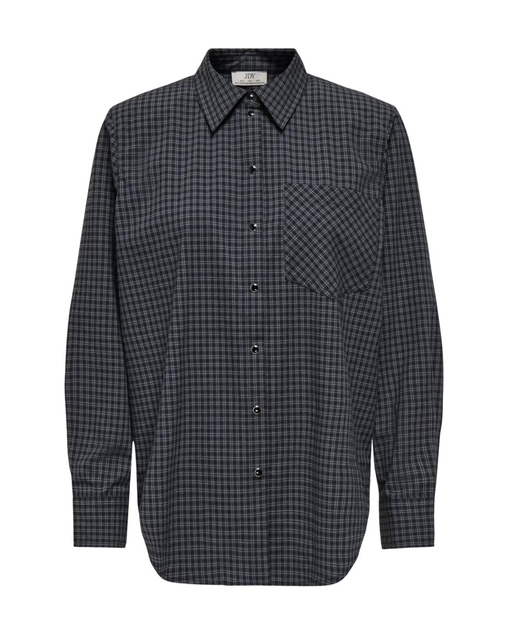 JDY Lou L/S Shoulderpad Shirt Ebony/Black