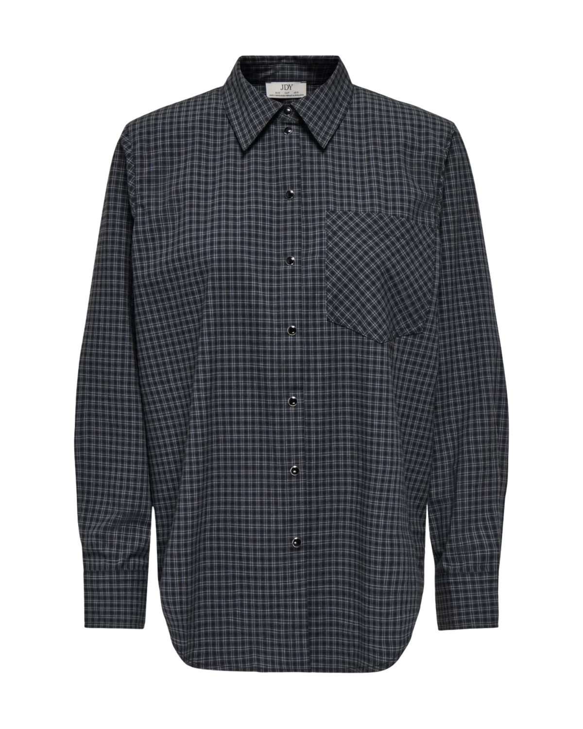JDY Lou L/S Shoulderpad Shirt Ebony/Black