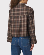 Neo Noir Jaylin Flannel Check Shirt Dark Taupe